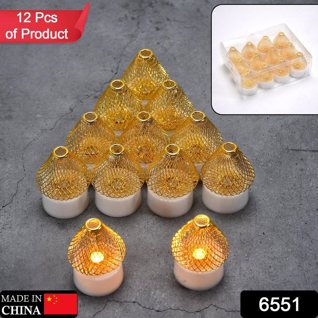 12Pcs Flameless LED Tea Light Candles for Home & Event Decor, Diwali