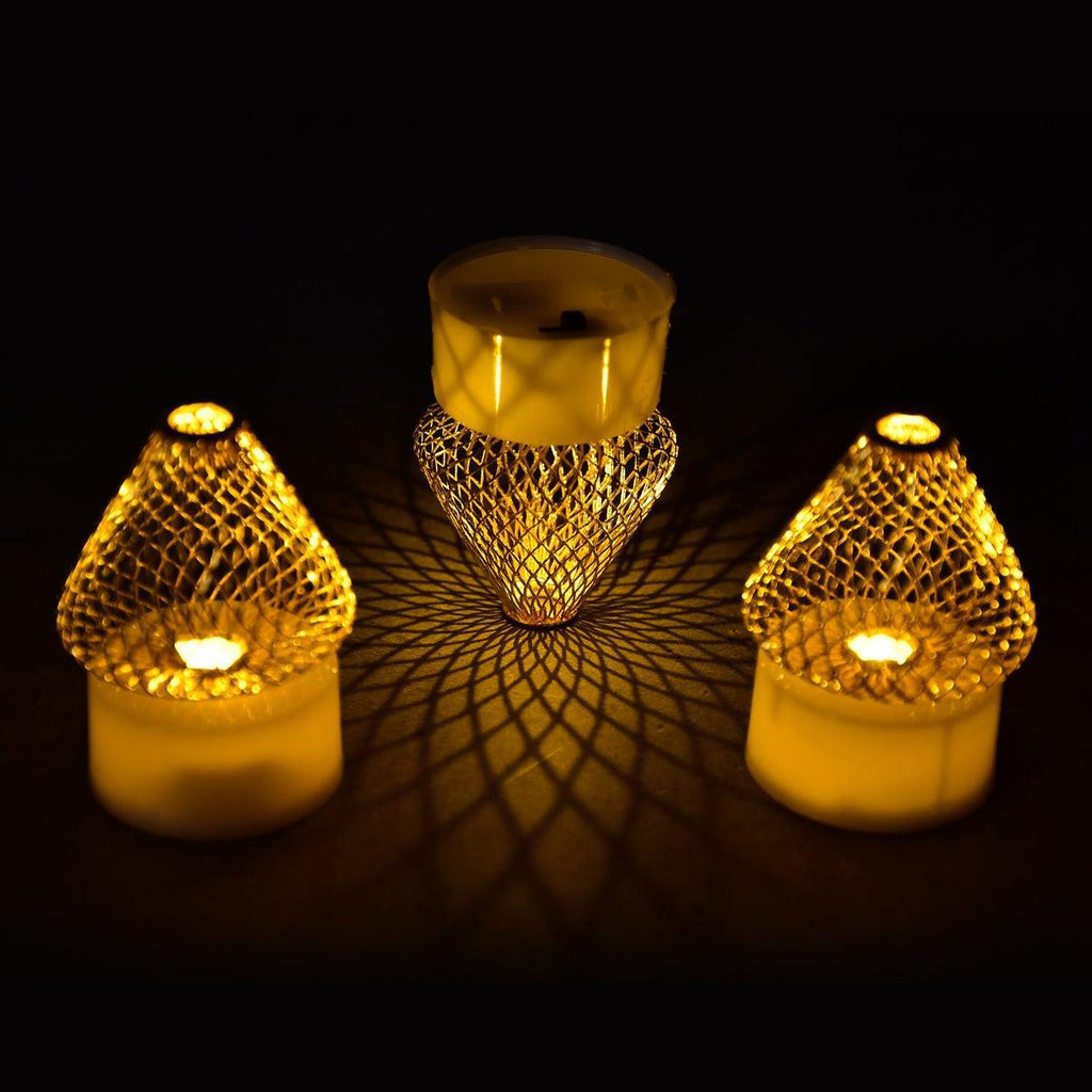 12Pcs Flameless LED Tea Light Candles for Home & Event Decor, Diwali