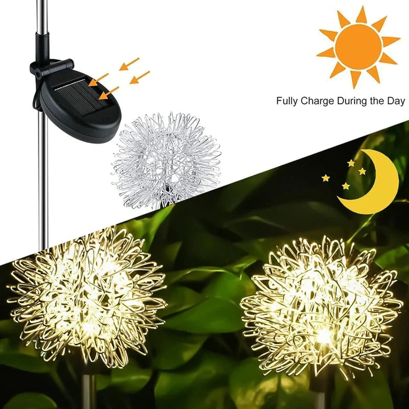 Solar Powered Dandelion Garden Lights (2 Pc