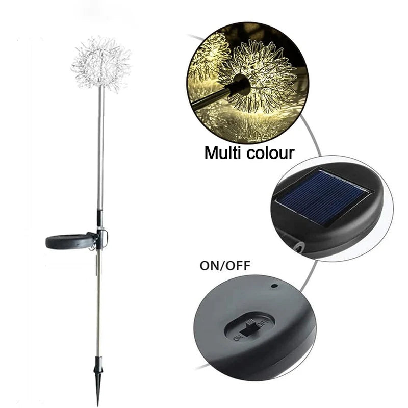 Solar Powered Dandelion Garden Lights (2 Pc