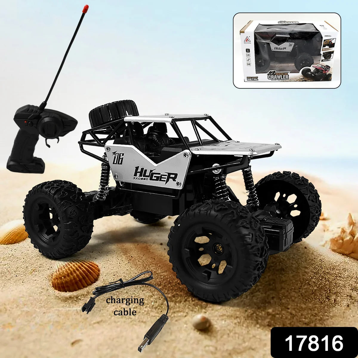 17816 118 Scale Rock Crawler Monster Rc Truck All Terrain Stunt Racing Car Rechargeable Indoor Outdoor Toy Car